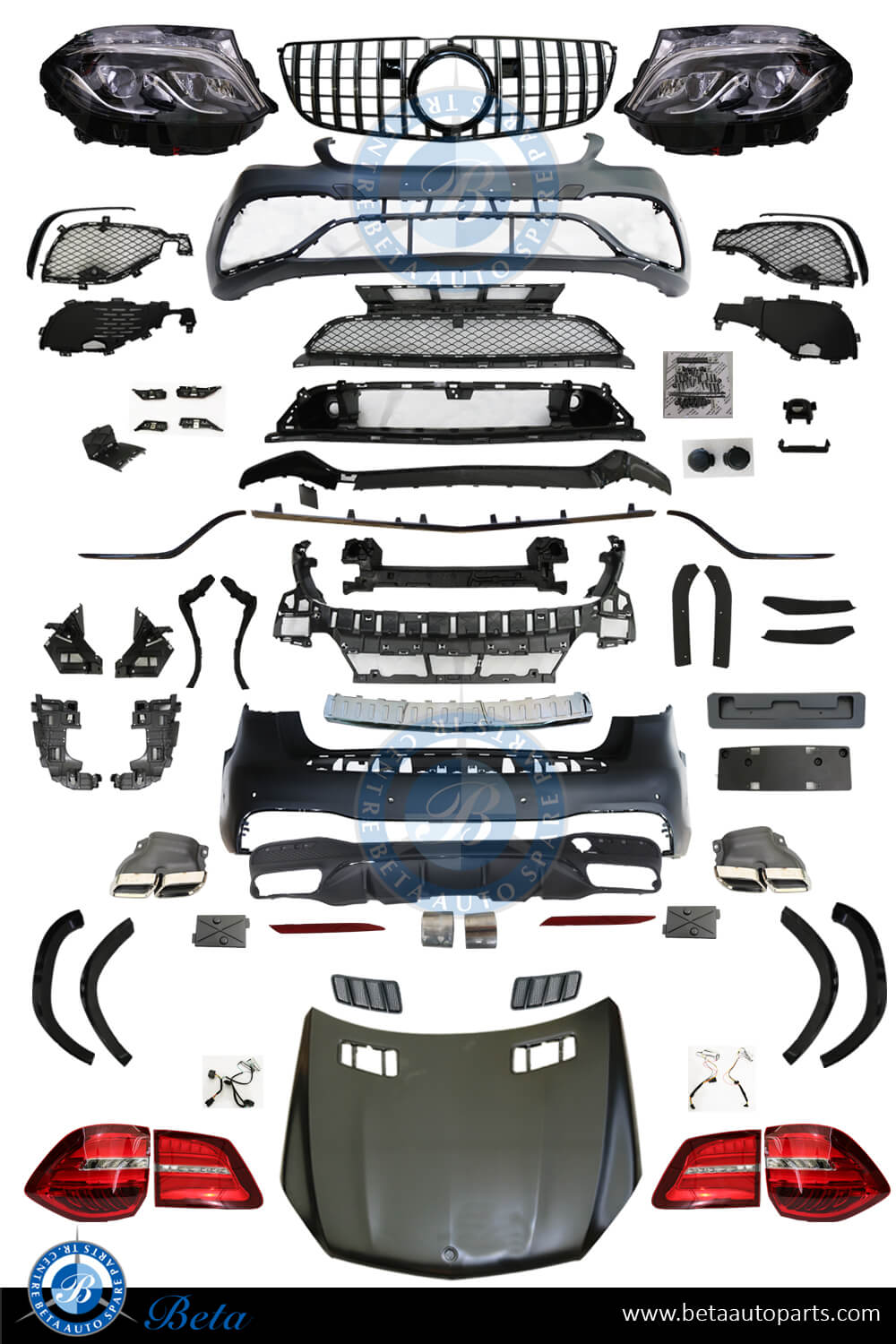 Mercedes GL-Class X166 (2013-2015), Body Kit Conversion Upgrade to 2016 AMG GLS63 Look, China Mercedes GL-Class X166 (2013-2015), Body Kit Conversion Upgrade to 2016 AMG GLS63 Look, China